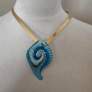 COLLAR NECKLACE WITH GLASS PENDANTS